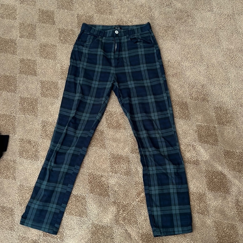 John galt one size green plaid pants